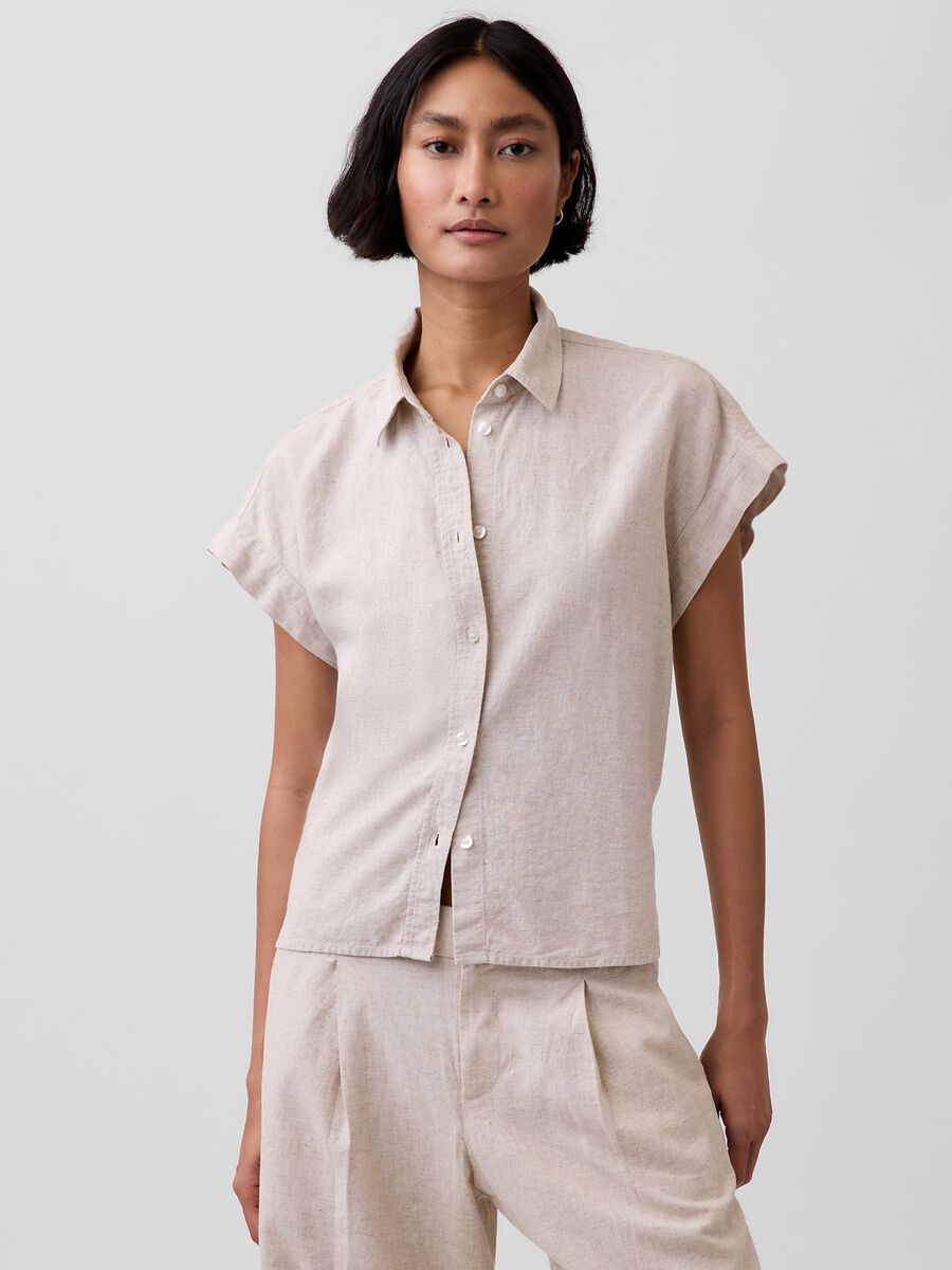 Linen-blend shirt_0