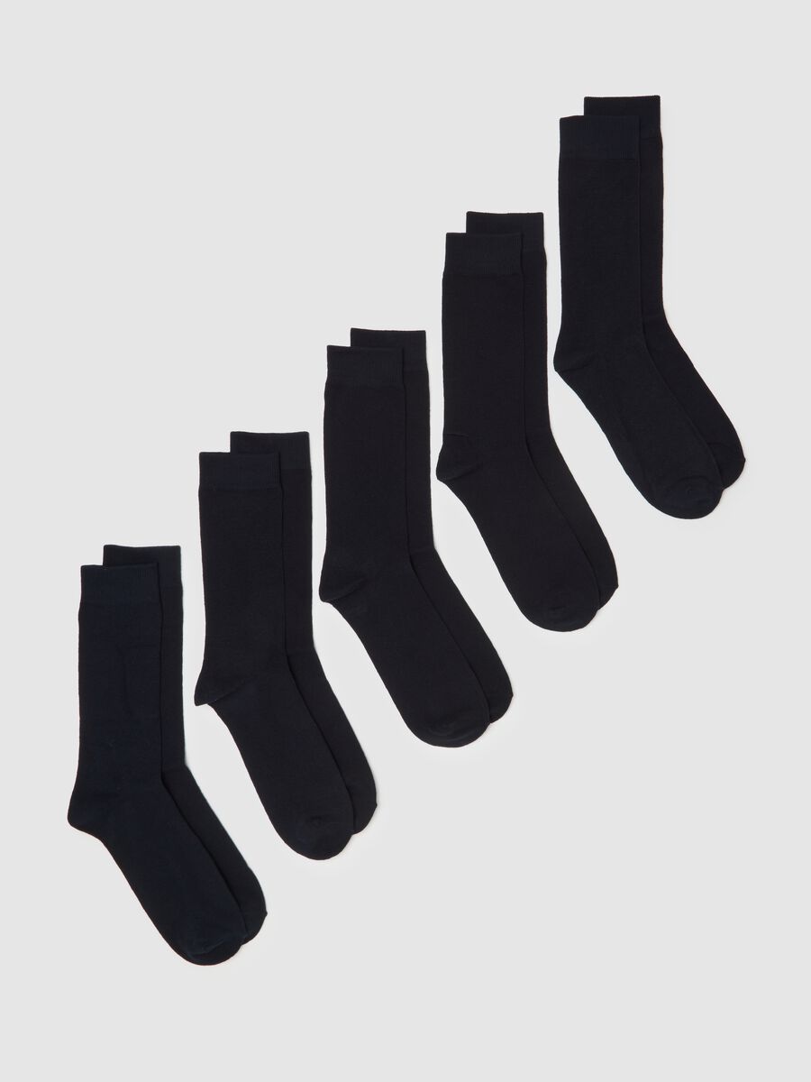 Multipack set of short socks in blue cotton blend_0