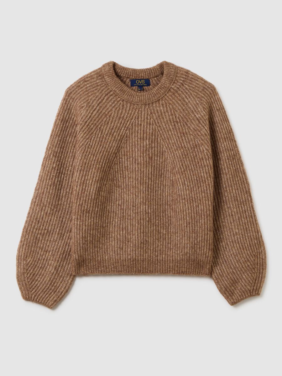 Brown regular fit sweater_4