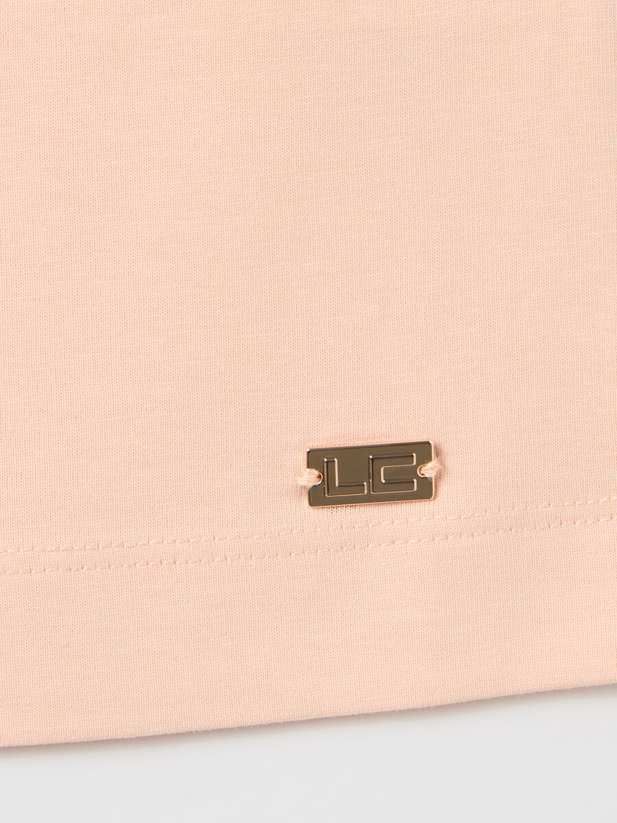 Pink Organic Cotton T-shirt LES COPAINS HOUSEBRAND_5