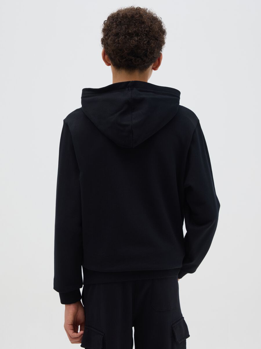 French terry sweatshirt with "Skate it OFF" and hood_1