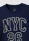 Blue organic cotton graphic print T-shirt for boys_4