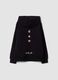 Felpa nera in puro cotone con cappuccio relaxed fit con scritte_2