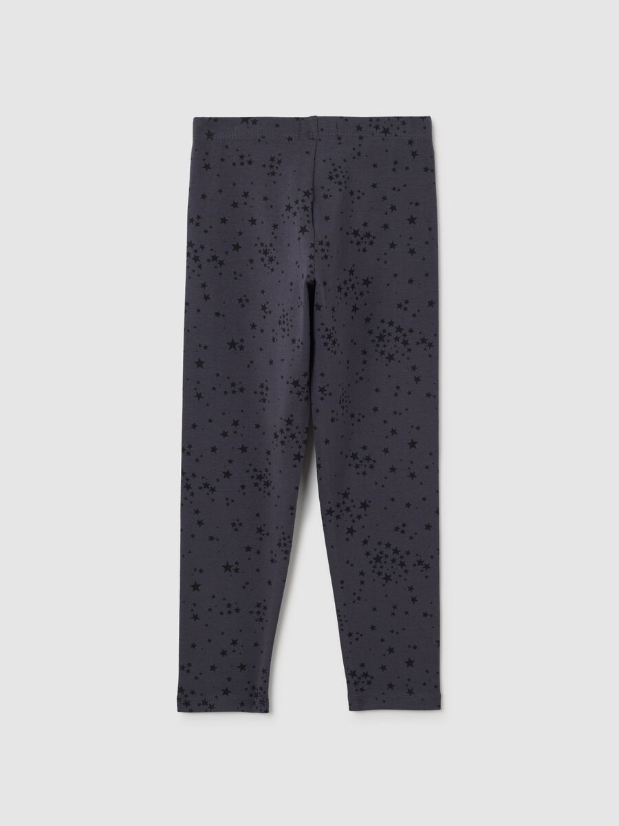Leggings da bambina in cotone elasticizzato multicolor skinny_1