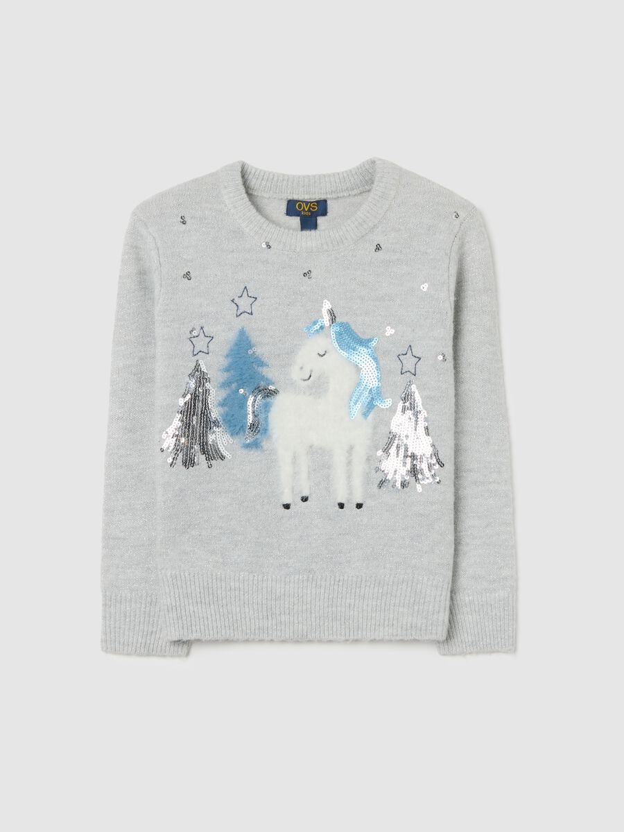 Grey Jumper with Christmas Decorations_0