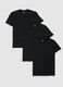 Tripack black V-neck t-shirts in pure cotton regular fit_4