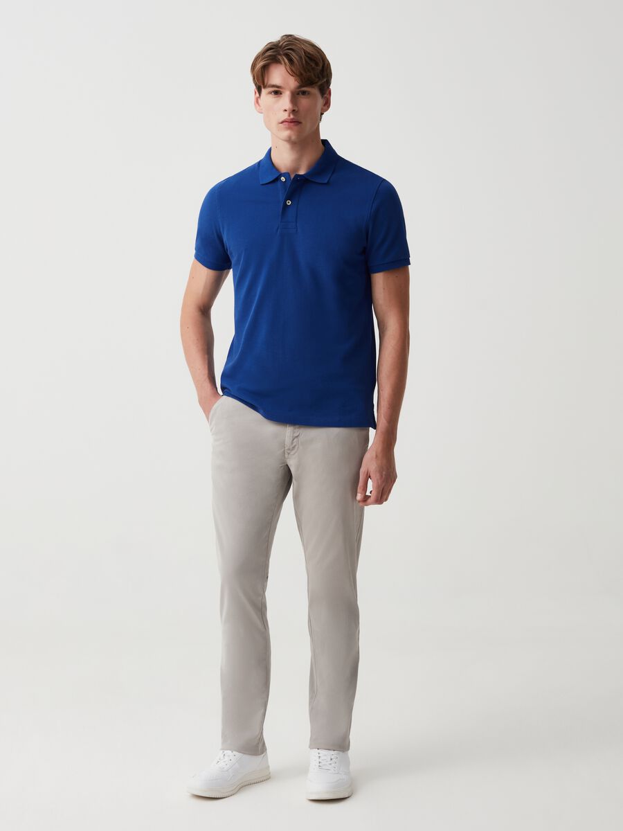 Slim-fit, stretch cotton chinos_0
