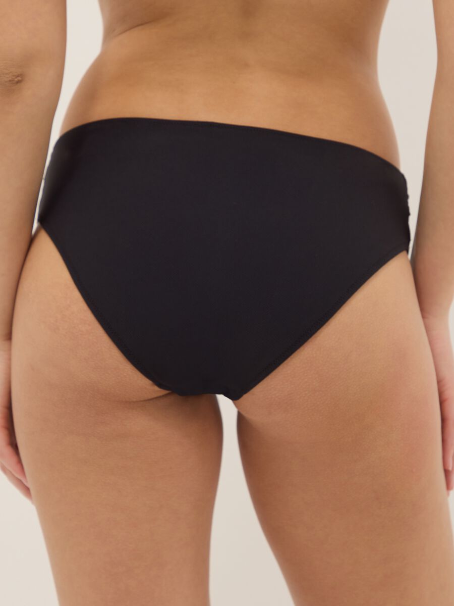 Slip da mare in tessuto elasticizzato nero_2