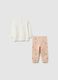 White and pink cotton pyjamas for girls_1