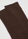 Brown midi socks in cotton blend_1