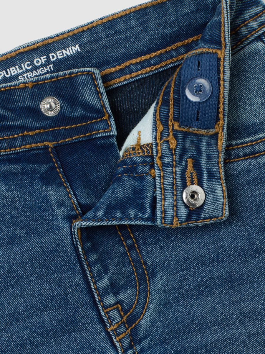 Children's regular fit blue denim jeans_2