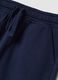 Blue cotton and viscose blend jogger trousers_3