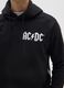 Black cotton-blend hoodie with AC/DC print_3