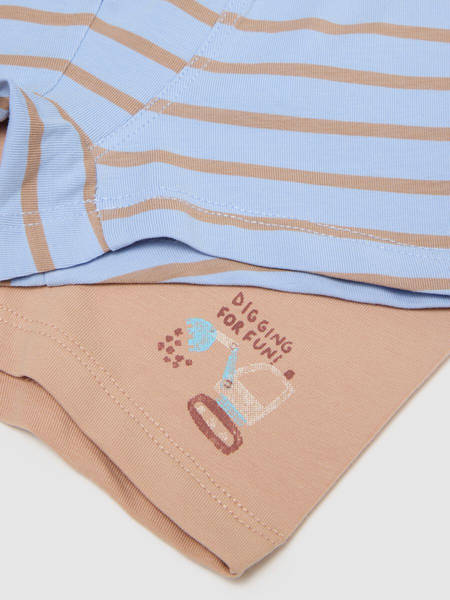 Tripack of multicolour cotton blend regular fit baby boxer shorts_2