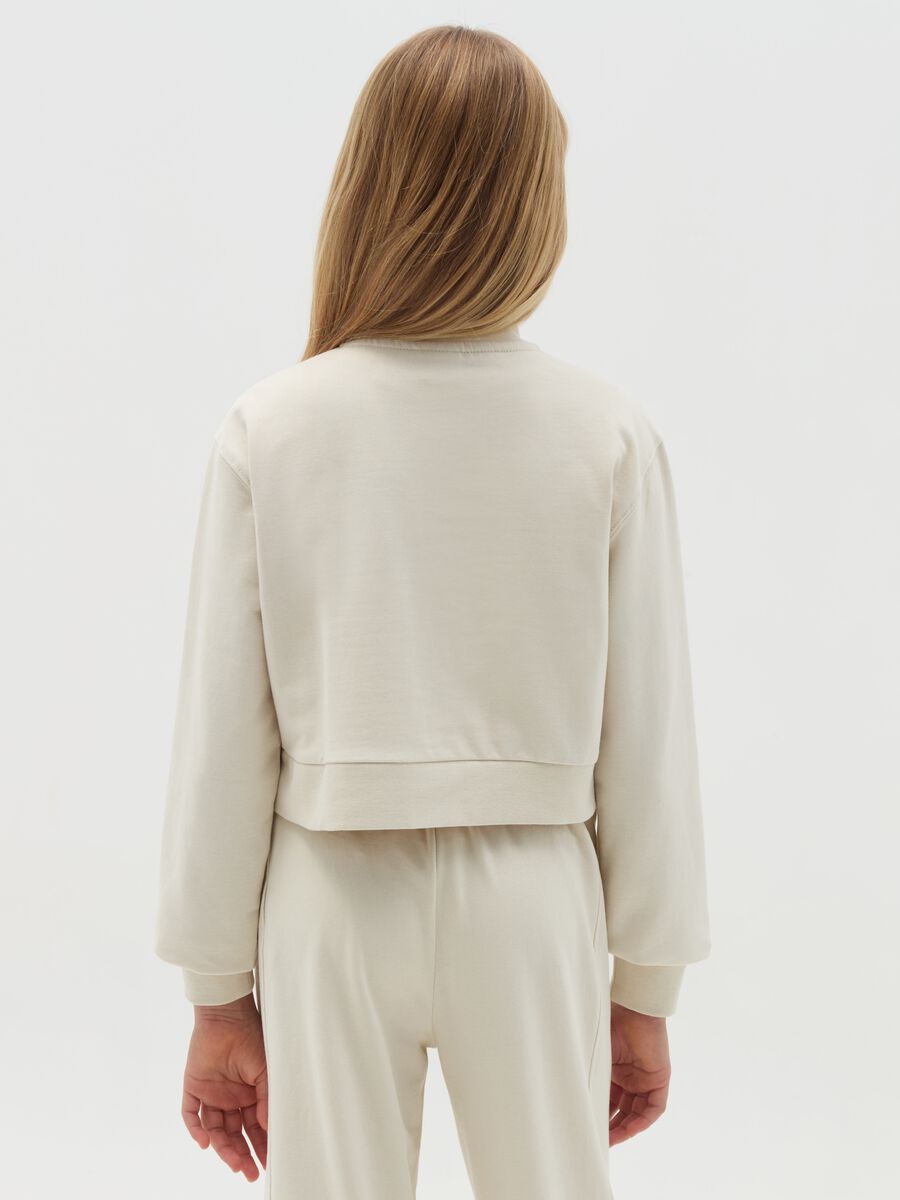 Half-zip cropped sweatshirt with logo print_2