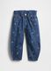Blue paper bag jeans for girls_1