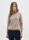 Beige turtleneck regular fit sweater_1