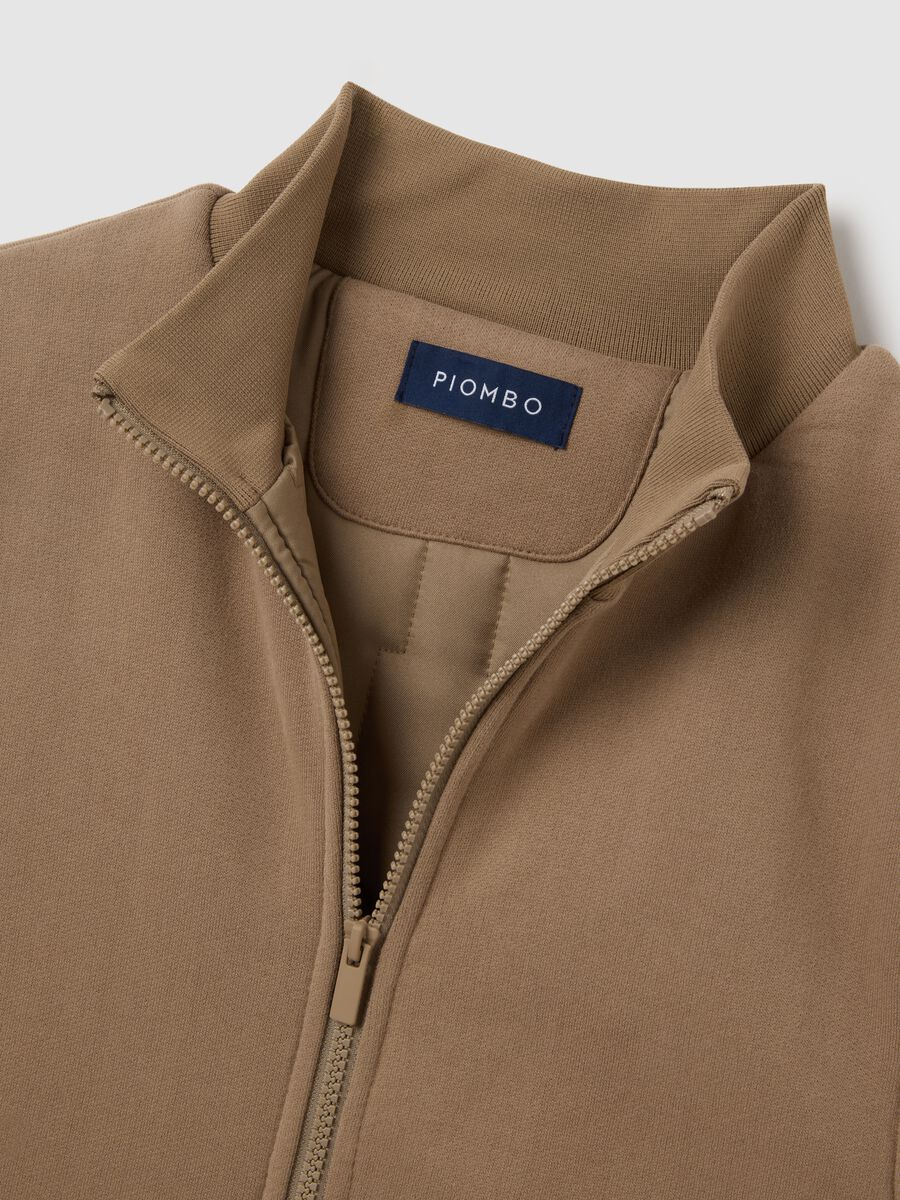 Gilet in puro cotone marrone regular fit_1