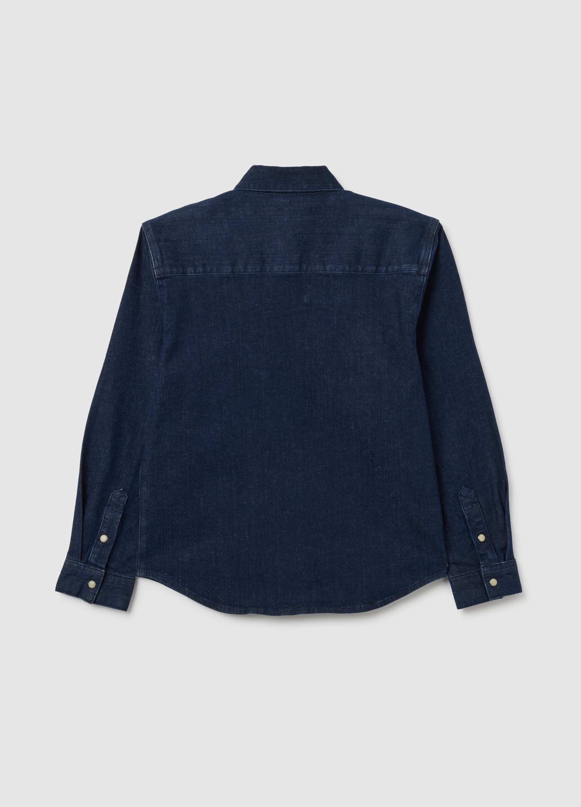 Boys' Blue Denim Shirt Regular Fit