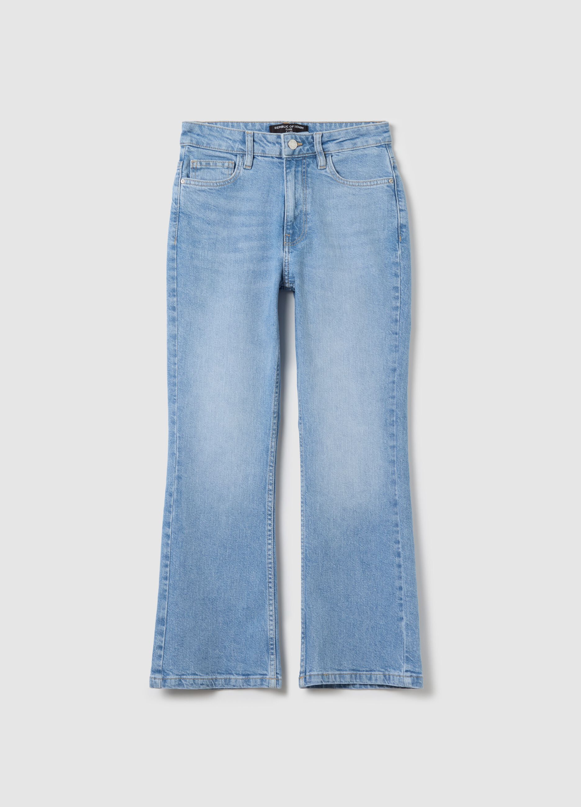 Jeans cropped flare fit