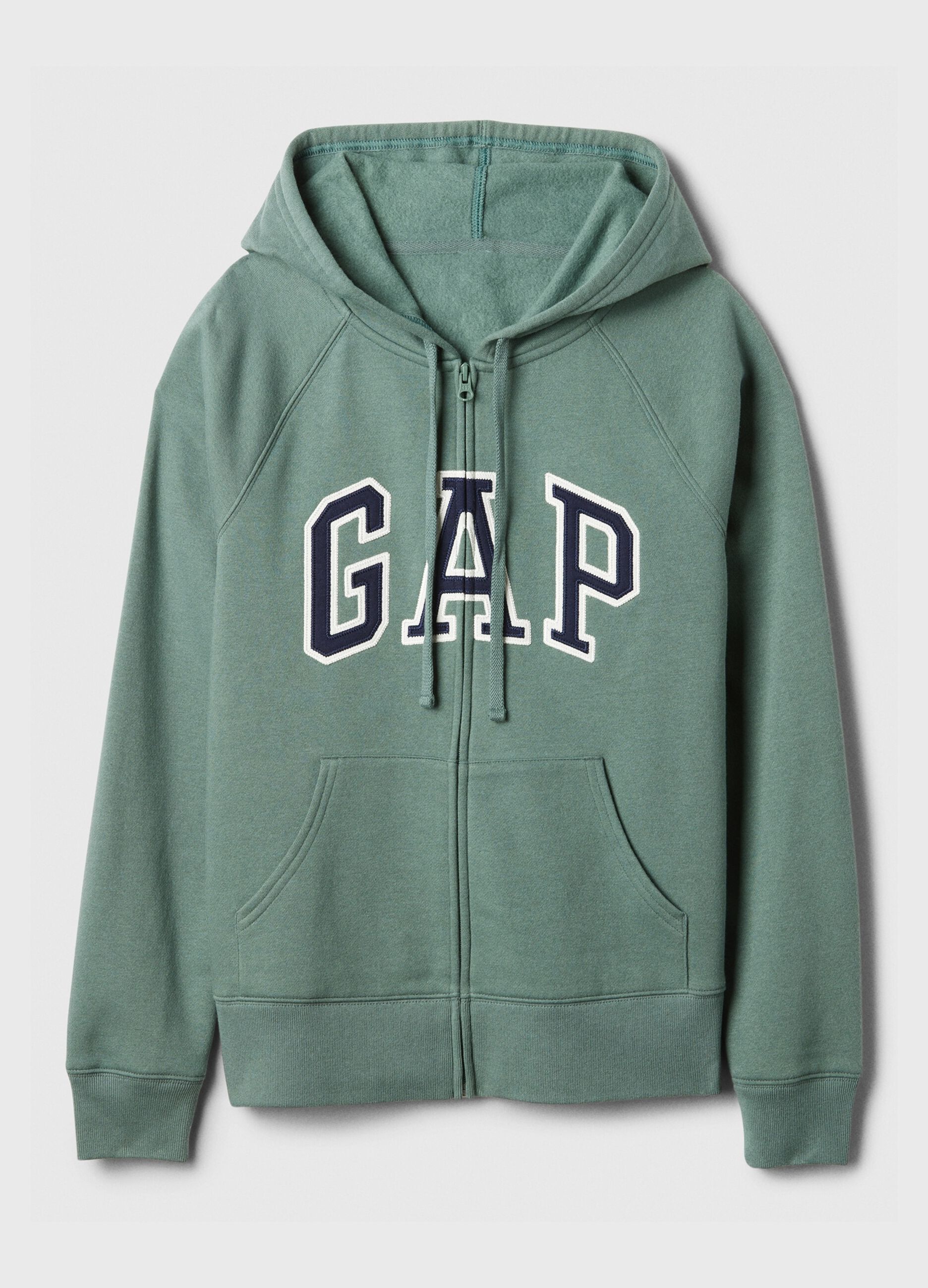 Sweatshirt with hood and logo embroidery