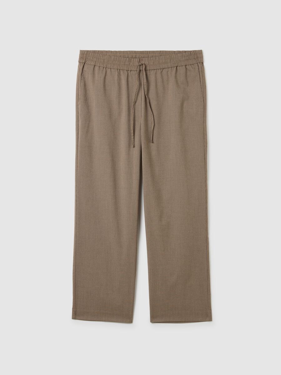 Brown wide leg trousers_0