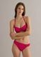 Pink bandeau bikini top in stretch fabric_2