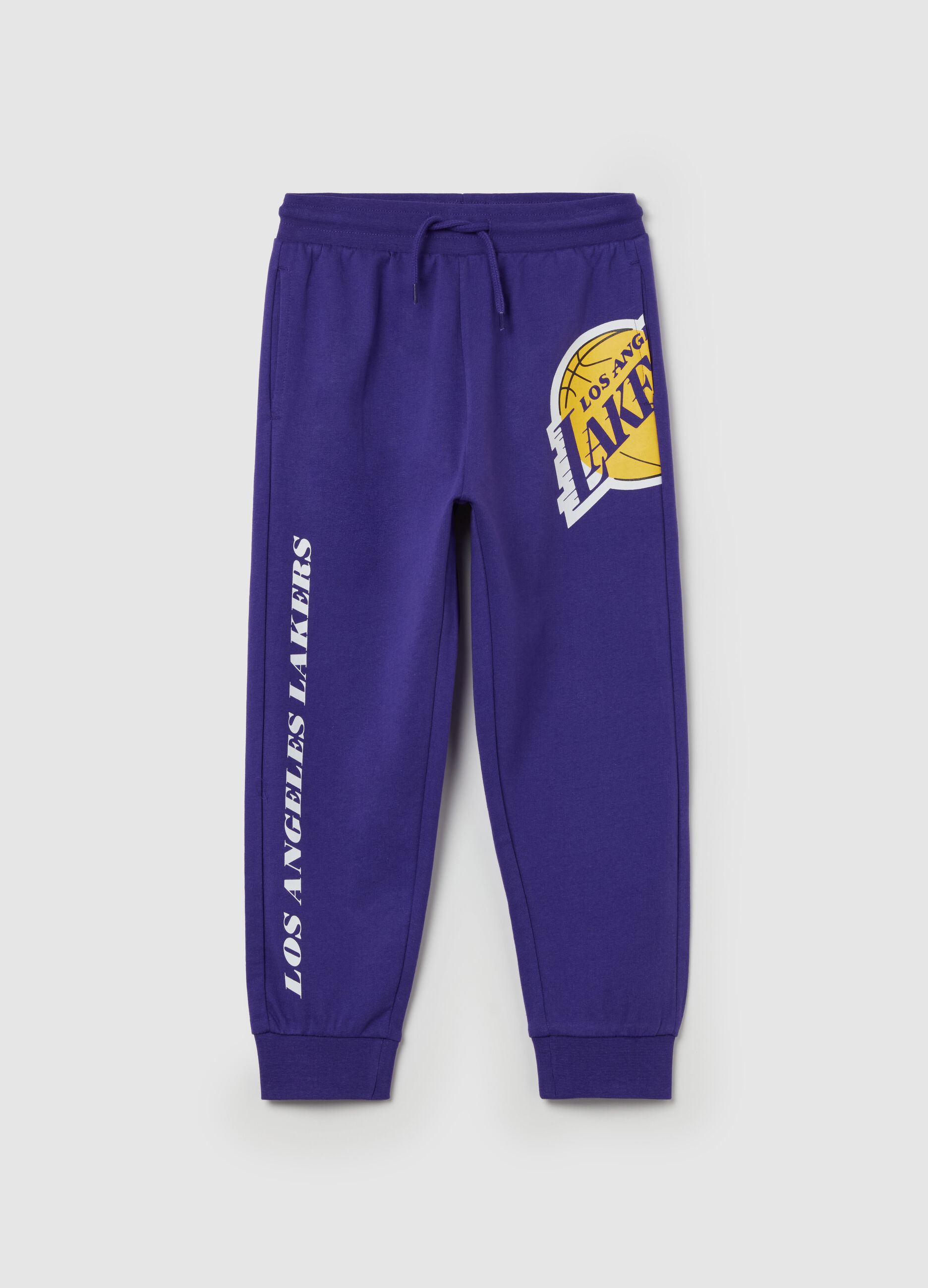 Joggers with NBA Los Angeles Lakers print and drawstring