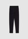 Girls' black stretch cotton leggings with skinny fit_1
