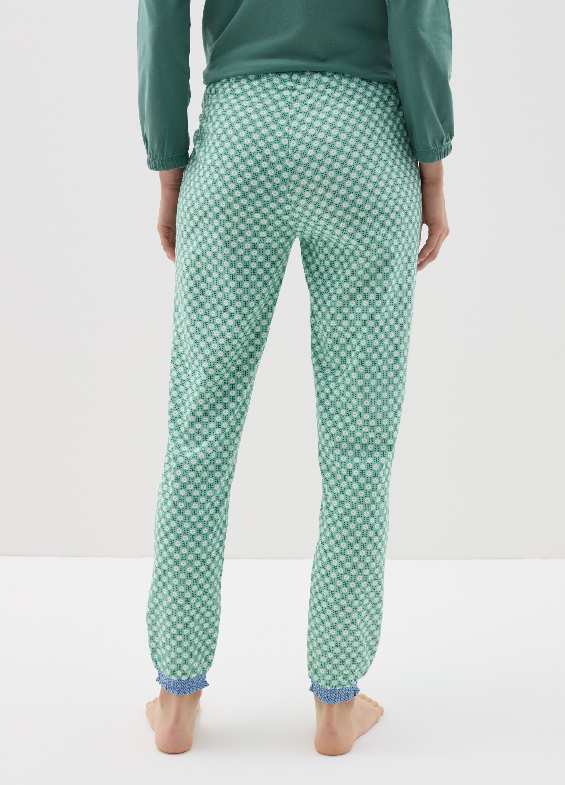Pantalone pigiama a fiorellini