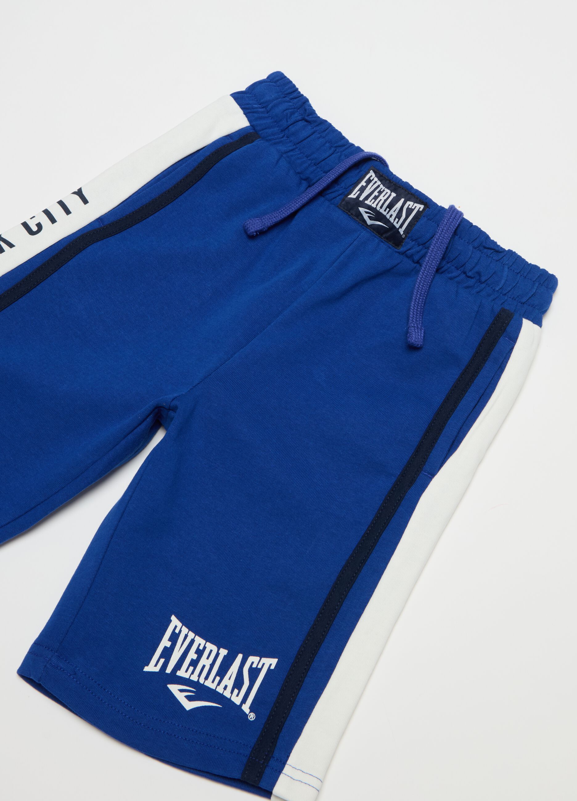 Cotton shorts with logo print