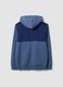 Blue cotton-blend hooded sweatshirt with logo_6