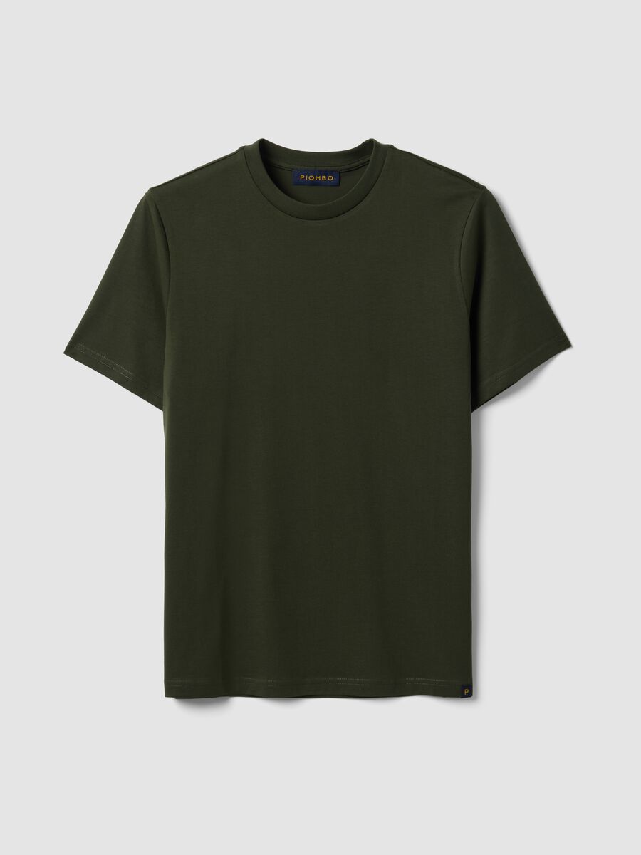 Green Supima Cotton Crew-Neck T-Shirt, Regular Fit_0