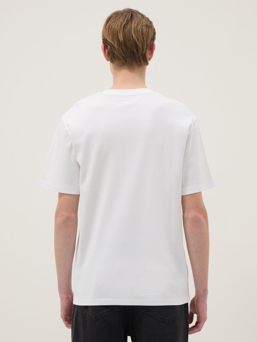 T-shirt The Iconic Tee bianca in puro cotone relaxed fit_3