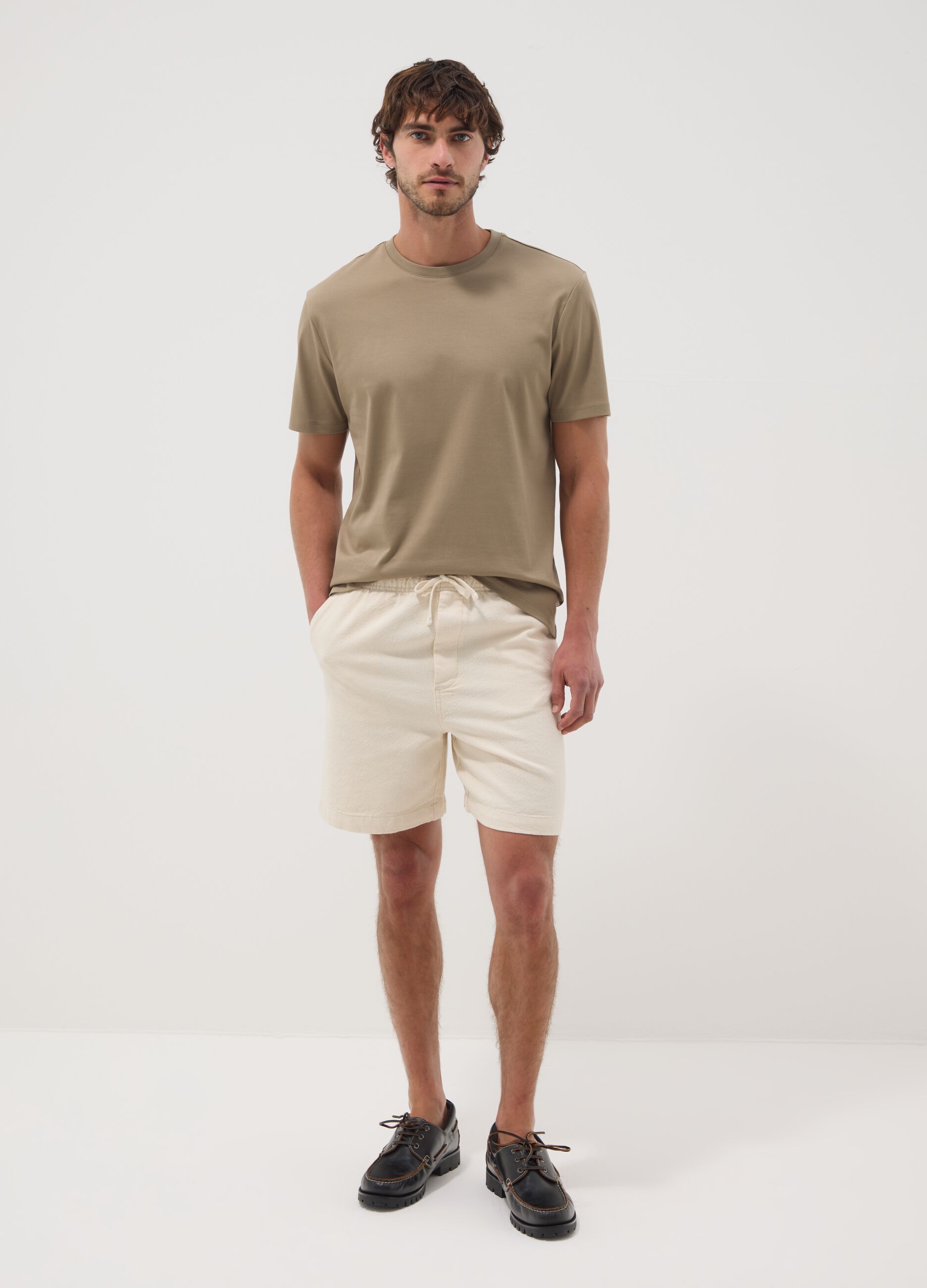 Beige pure cotton T-shirt
