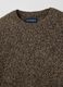 Maglione girocollo marrone khaki in misto lana_5