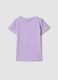 Girls' purple pure cotton T-shirt, regular fit with print_1