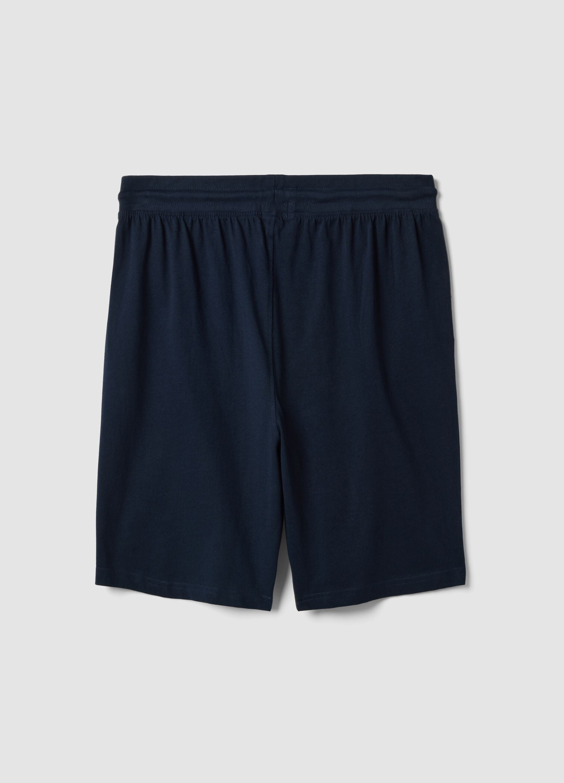 Blue organic cotton pyjama shorts