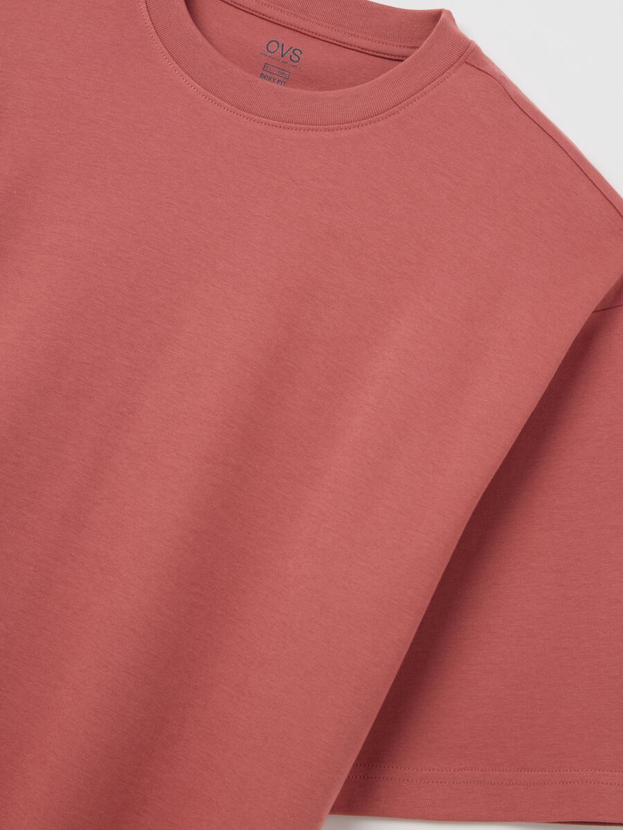 Boxy fit pink cotton t-shirt_5