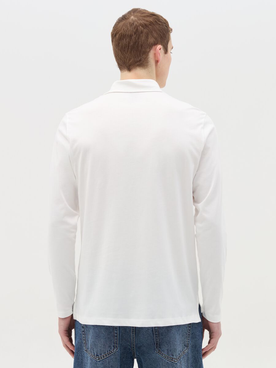 Polo in cotone a maniche lunghe_3