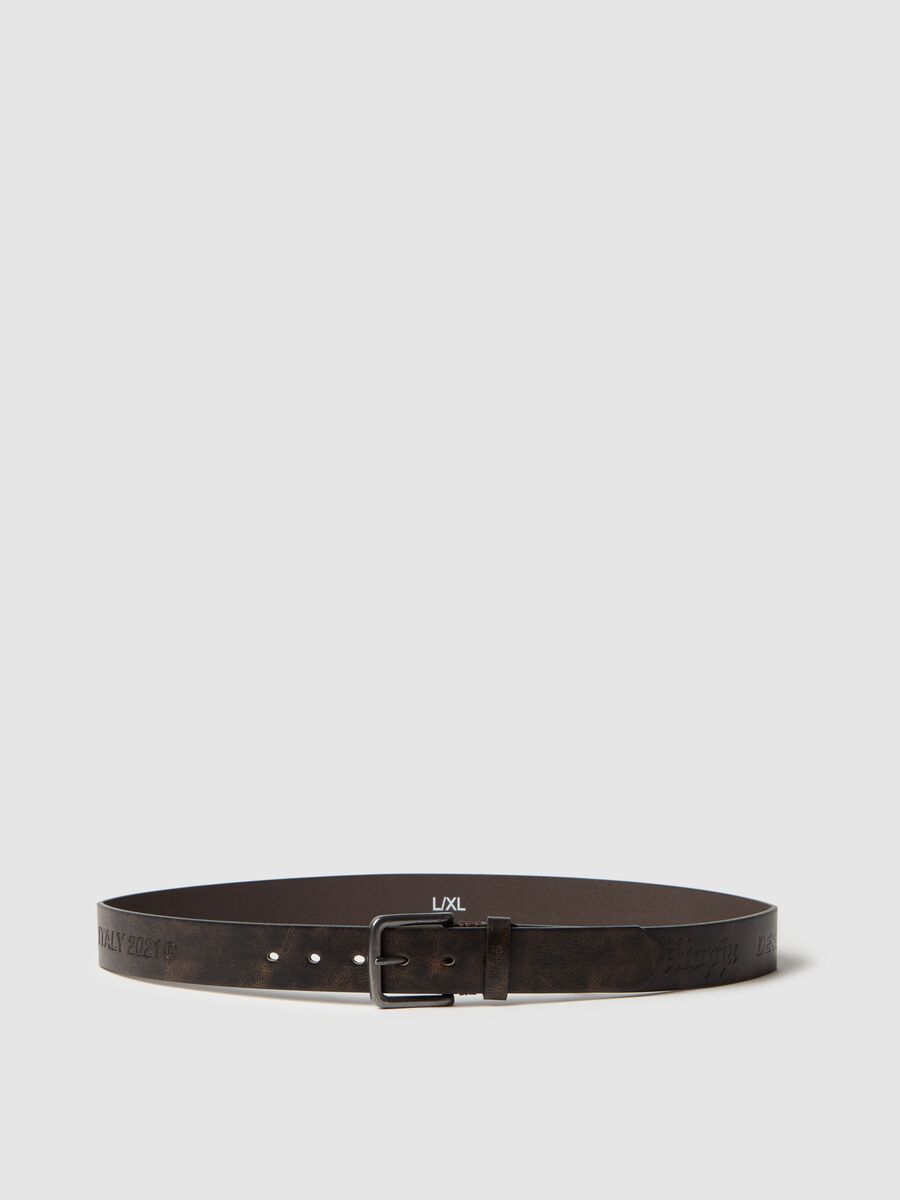 Logo Belt Vintage Brown_1
