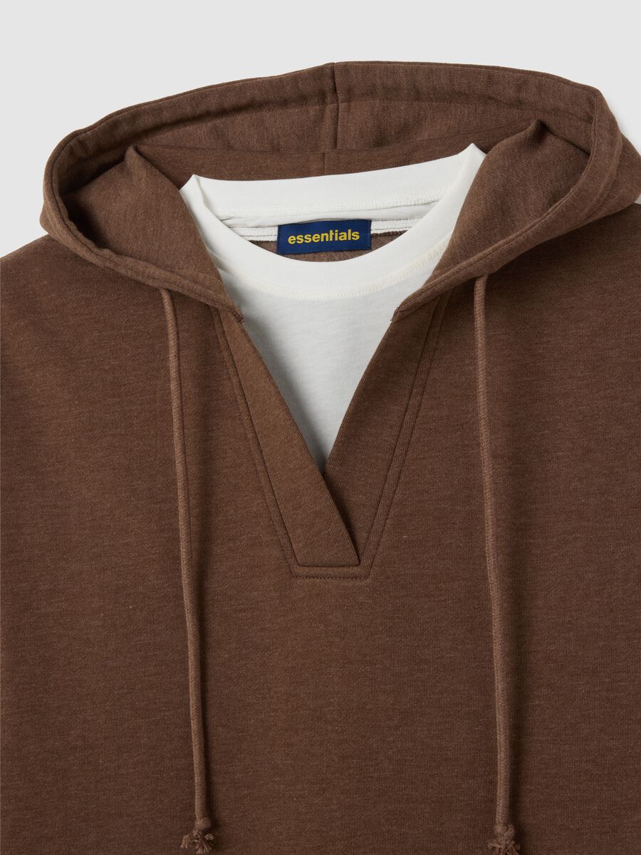 Brown Cotton Blend Sweatshirt Regular Fit_5