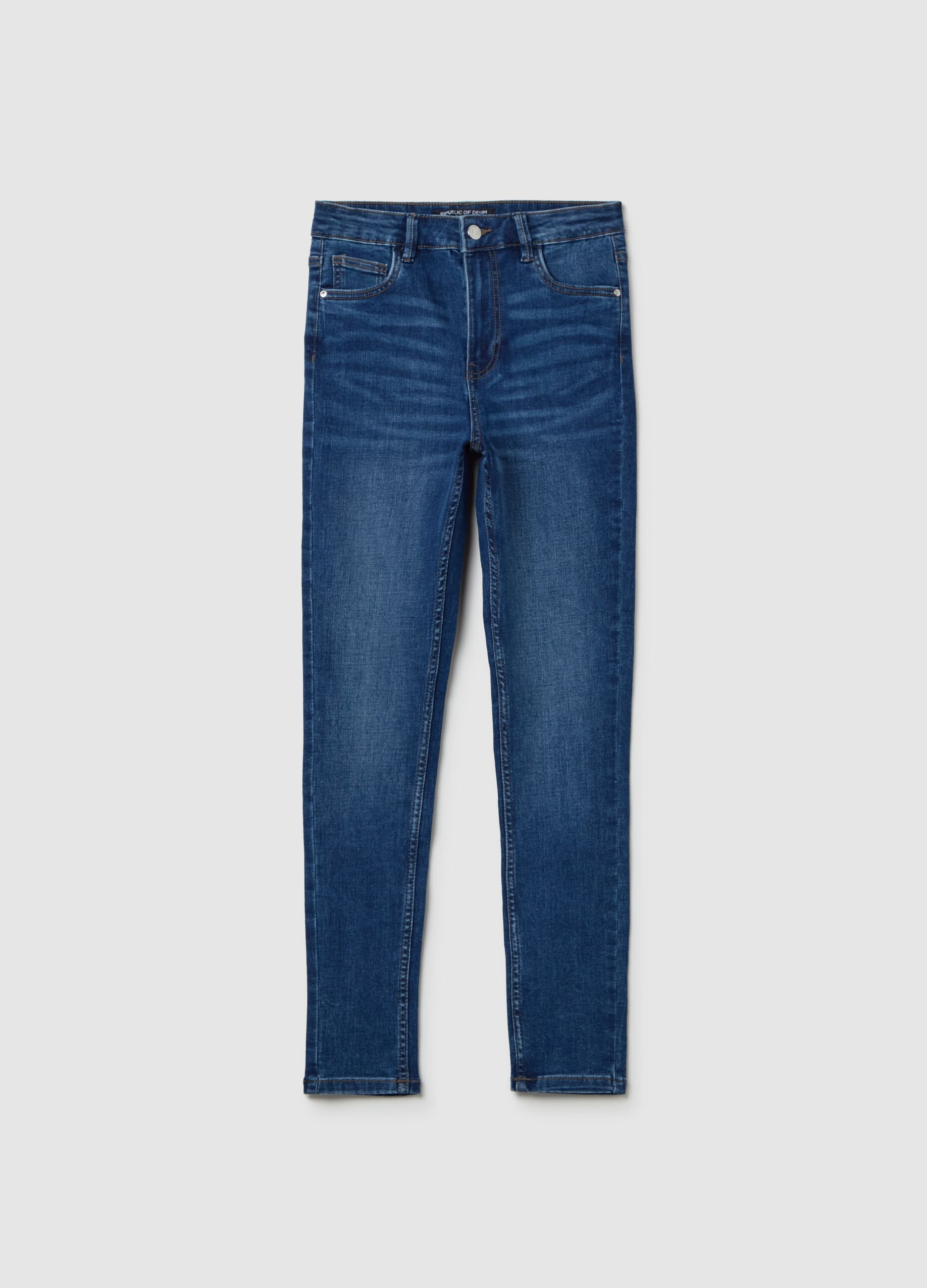 Jeans skinny fit a vita alta