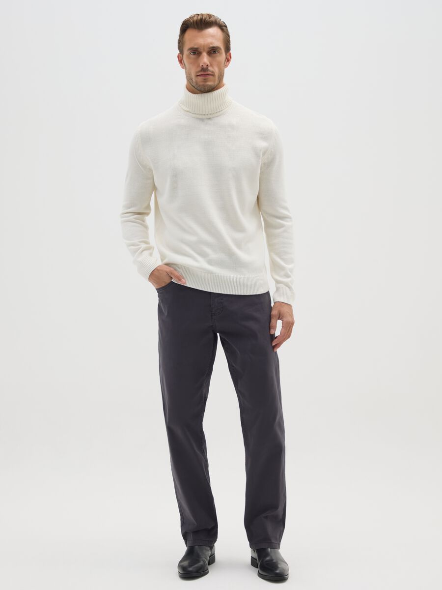 White Acrylic Turtleneck Jumper_1