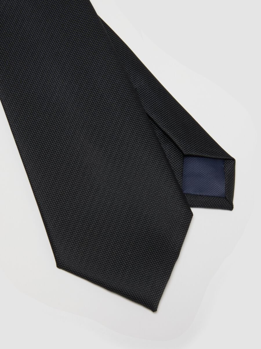 Cravatta nera pala 7,5 cm_1