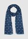Sciarpa blu con motivi geometrici_0