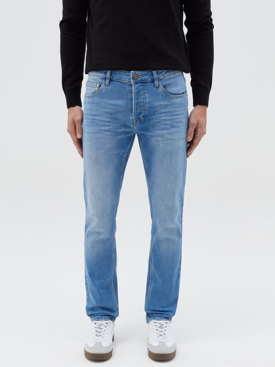 Skinny-fit jeans with five pockets_1