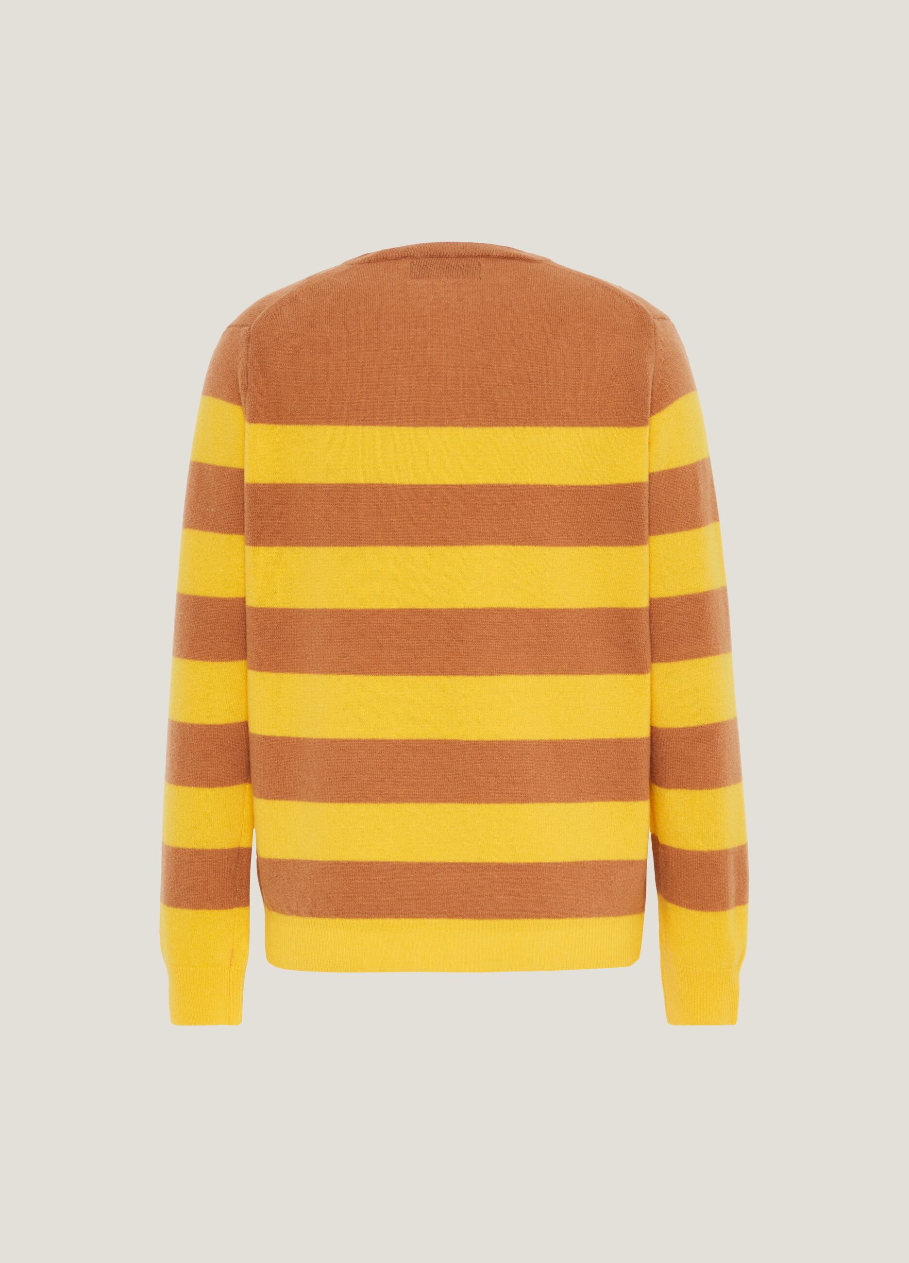 Pullover a righe in lana e cashmere_4