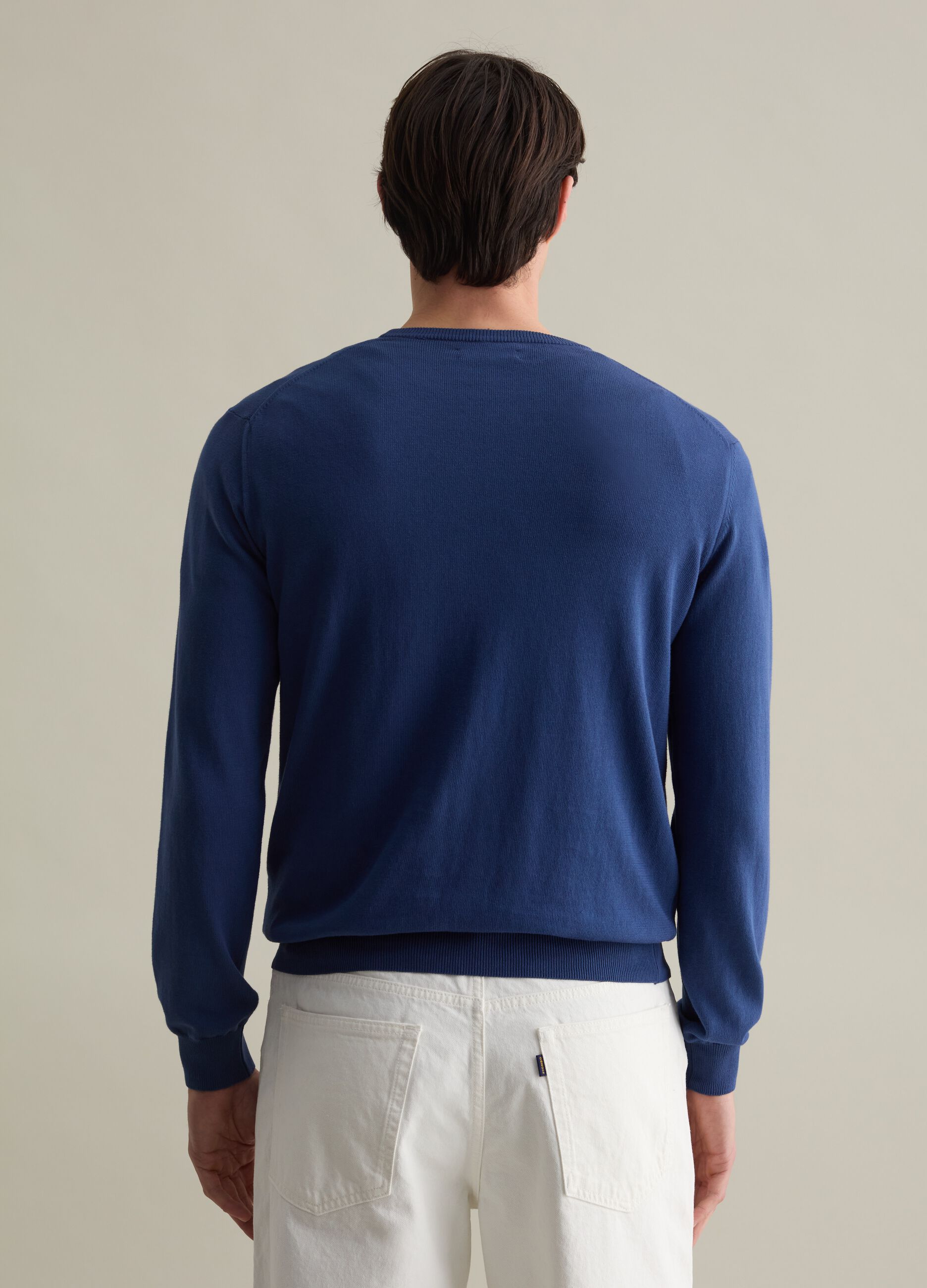 Pullover girocollo tinta unita