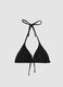 Black stretch triangle bikini top with beaded details_4